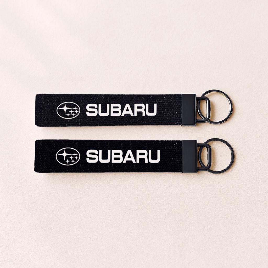 1 Subaru Black Wristlet Keychain WRX STI Car Enthusiast gift for key ring