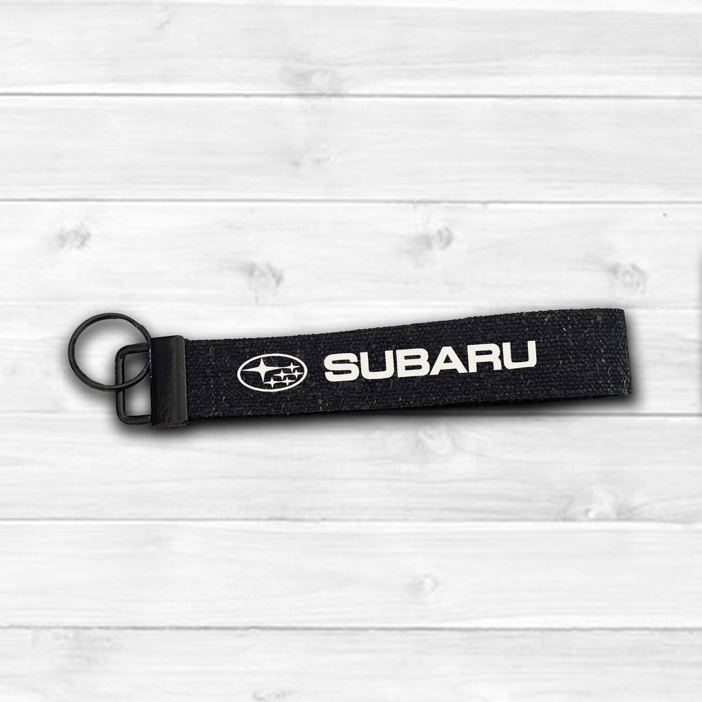 1 Subaru Black Wristlet Keychain WRX STI Car Enthusiast gift for key ring