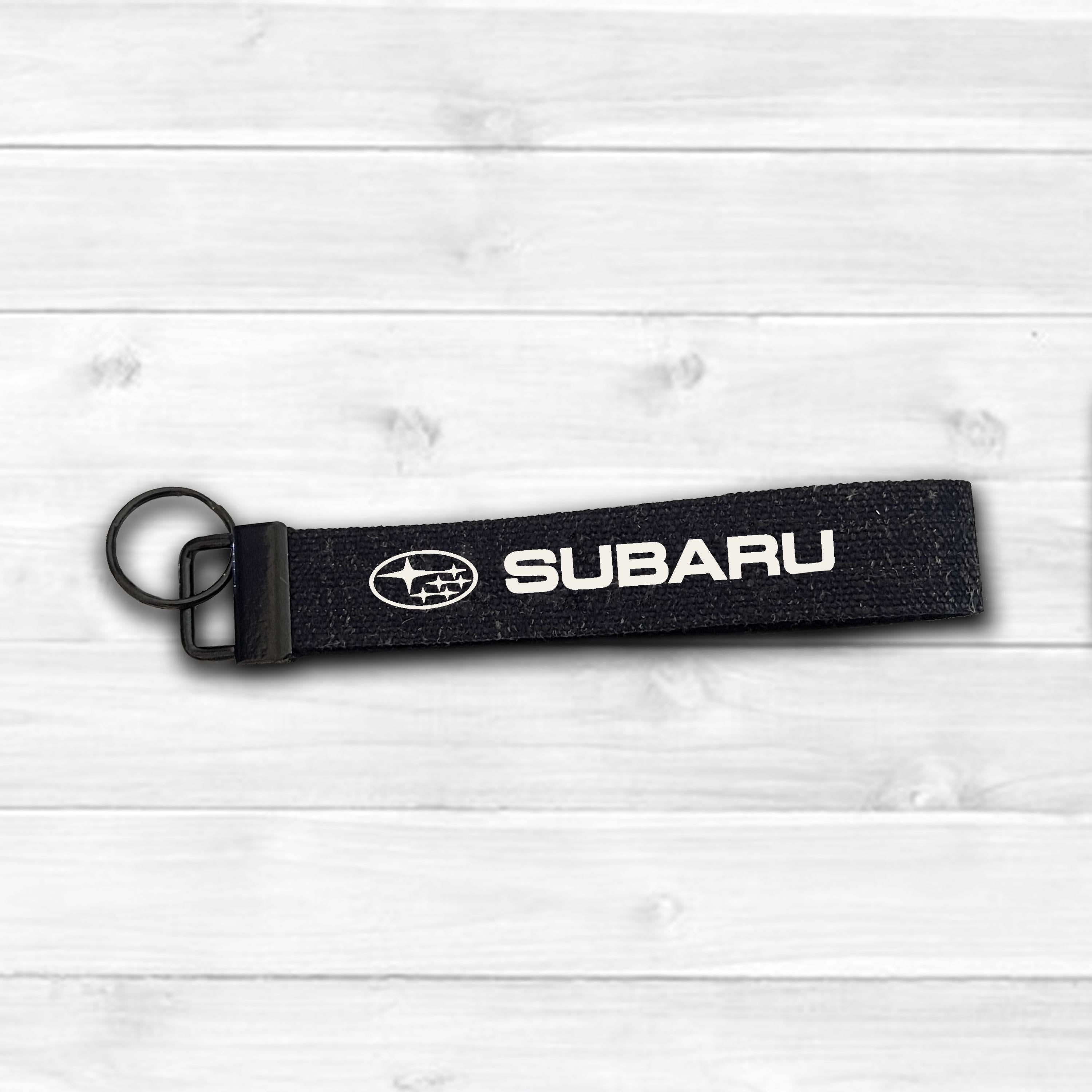 1 Subaru Black Wristlet Keychain WRX STI Car Enthusiast gift for key ring