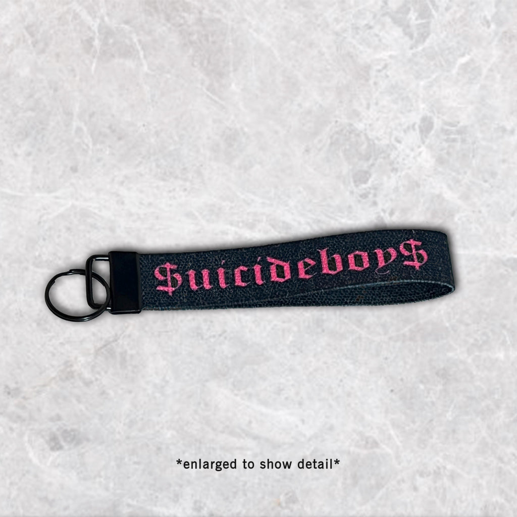 1 Black Sublimated Keychain Lanyard for Rap Music Lover