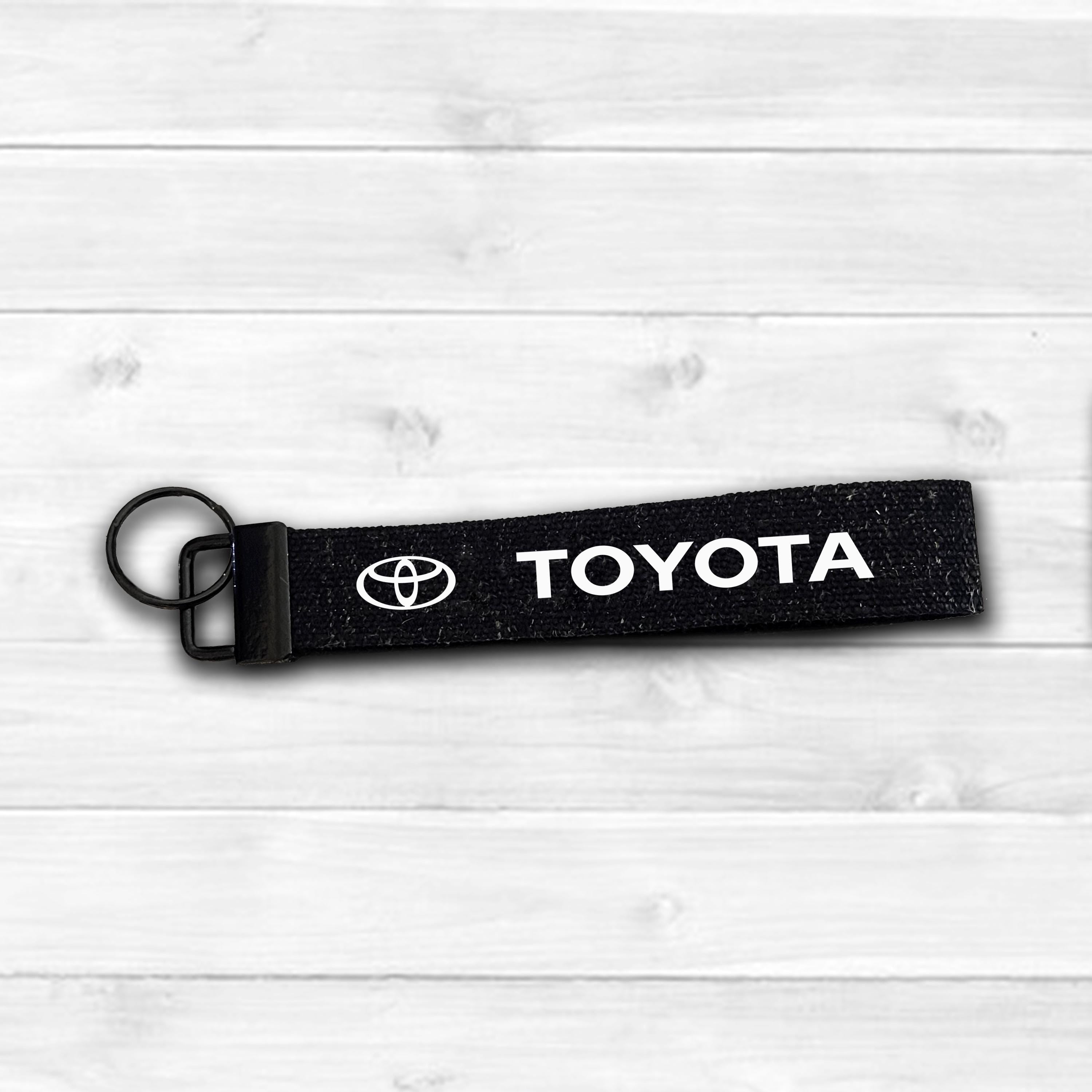 Black Toyota keychain lanyard for JDM cars, trucks, and car lovers