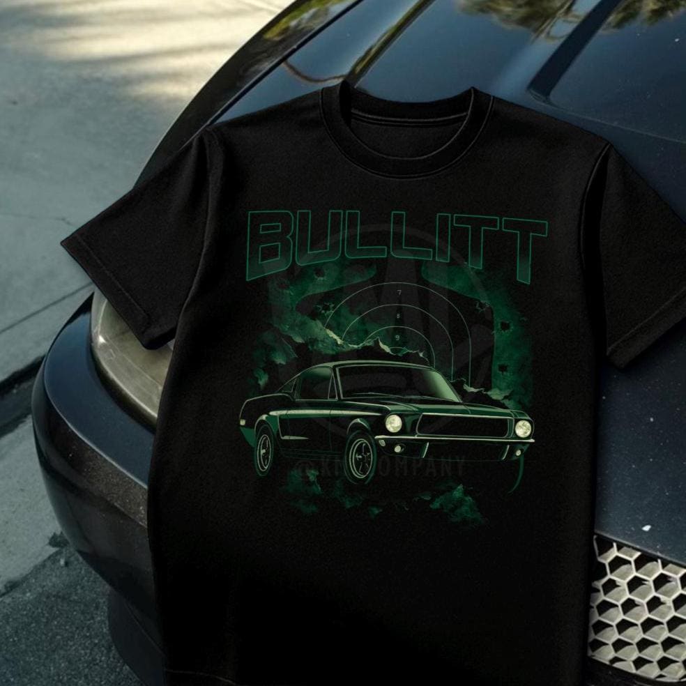 Classic Mustang Car Enthusiast Unisex Tshirt Black