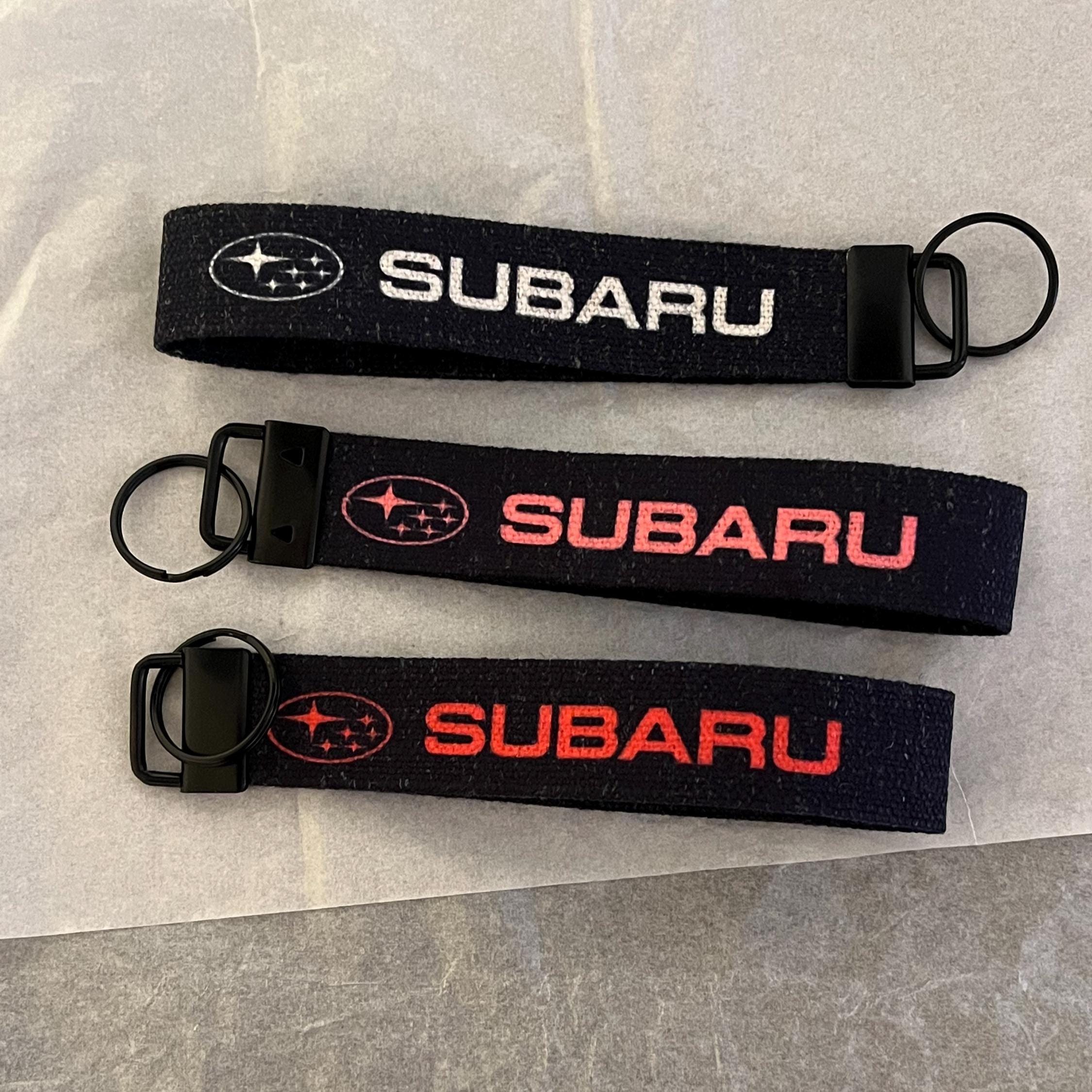 1 Subaru Black Wristlet Keychain WRX STI Car Enthusiast gift for key ring