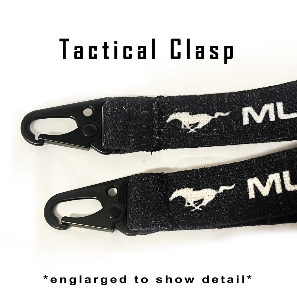 Black Wirstlet keychain for car enthusiasts, lanyard car fob keyrings, mustang lover logo