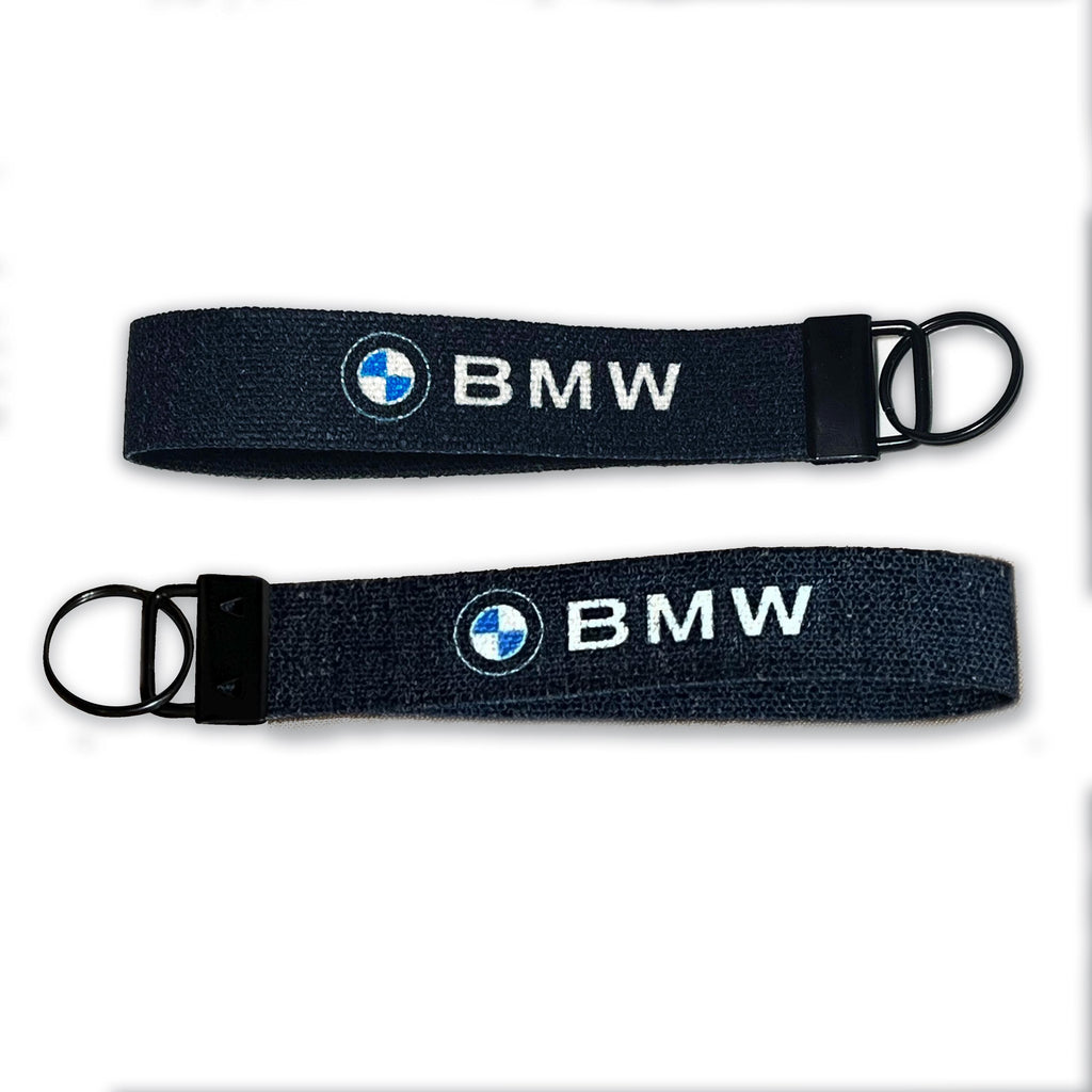 BMW Car enthusiast black keychain wristlet accessory for keys, gift or personal use