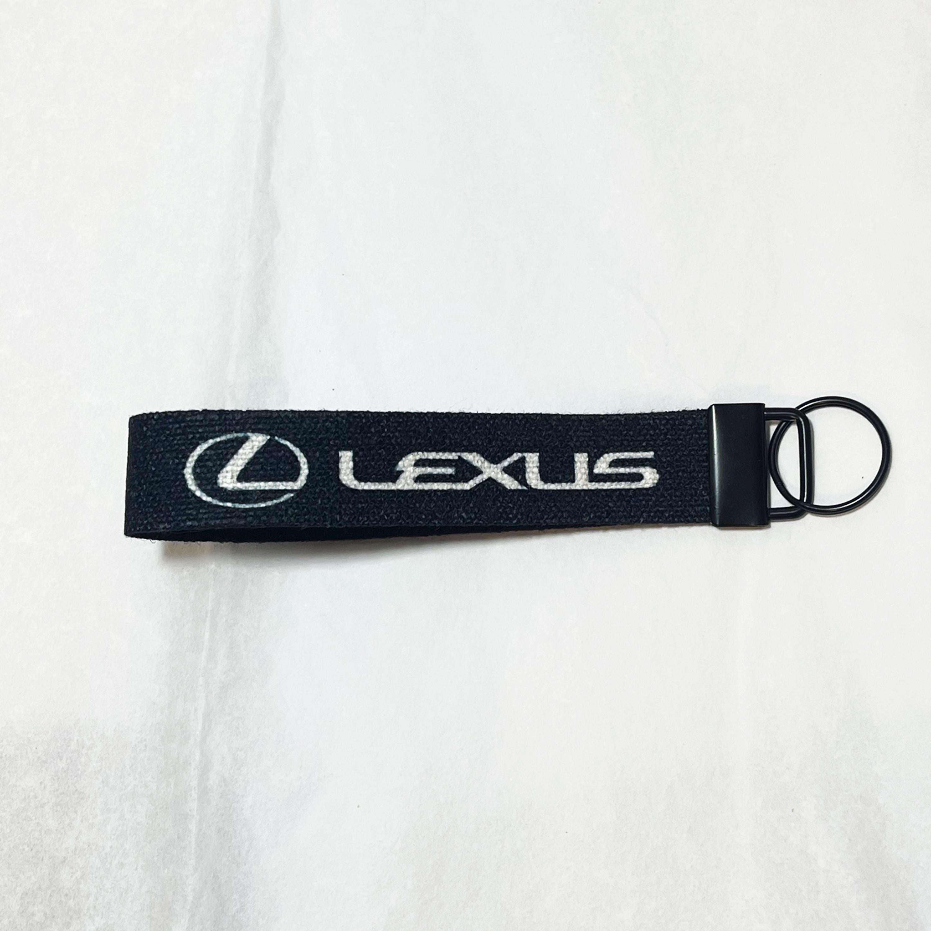 Lexus Black Wristlet Keychain for JDM Car Enthusiast gift for key ring