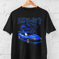 Blue 2JZ GTE Supra Turbo Black Unisex Tshirt 100% Cotton