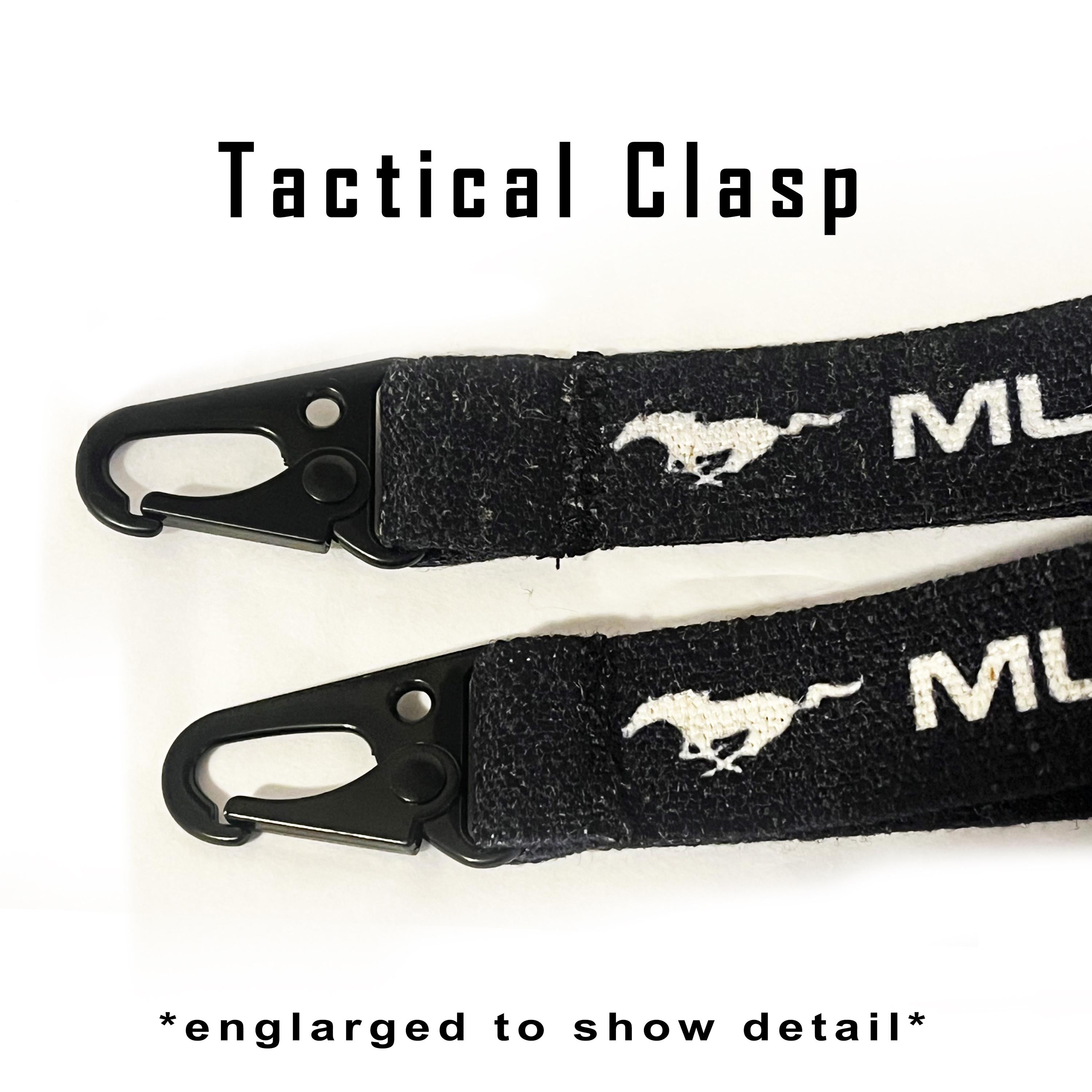 1 Mustang Bullitt Wrist Lanyard Keychain Black Sublimated Car Enthusiast Key Fob